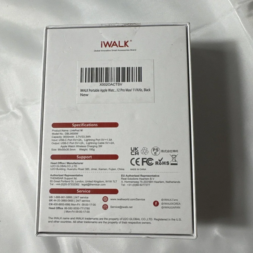 iwalk 9000mAh charger for apple watch and iPhone